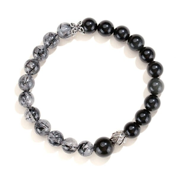 Obsidian Bead Couple Bracelet - Image 3