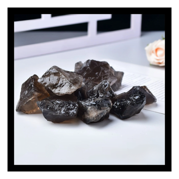 Smoky Quartz Raw Stone Ornament DIY Home Decoration - Image 5