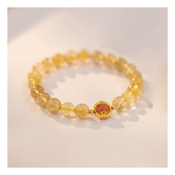 Natural Lucky Yellow Crystal Bracelet - Image 3