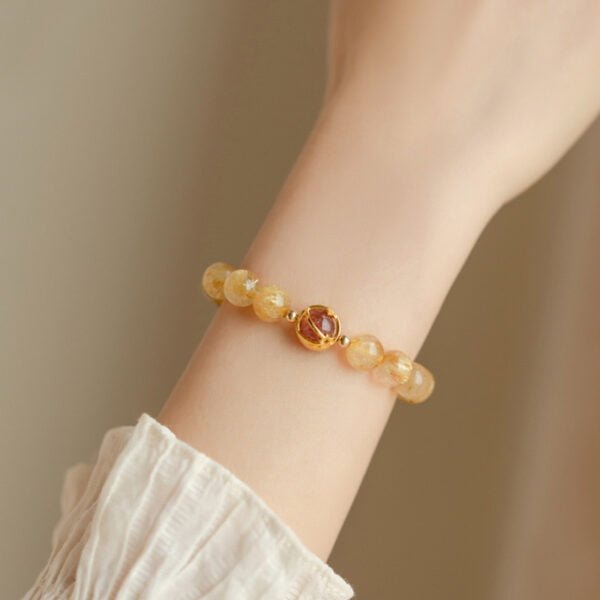 Natural Lucky Yellow Crystal Bracelet - Image 6