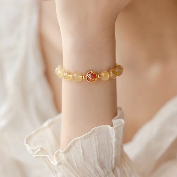 Natural Lucky Yellow Crystal Bracelet - Image 4