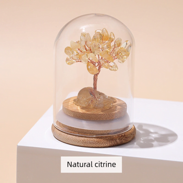 Natural Crystal Chip Wish Bottle Desktop/Office Crystal Decoration