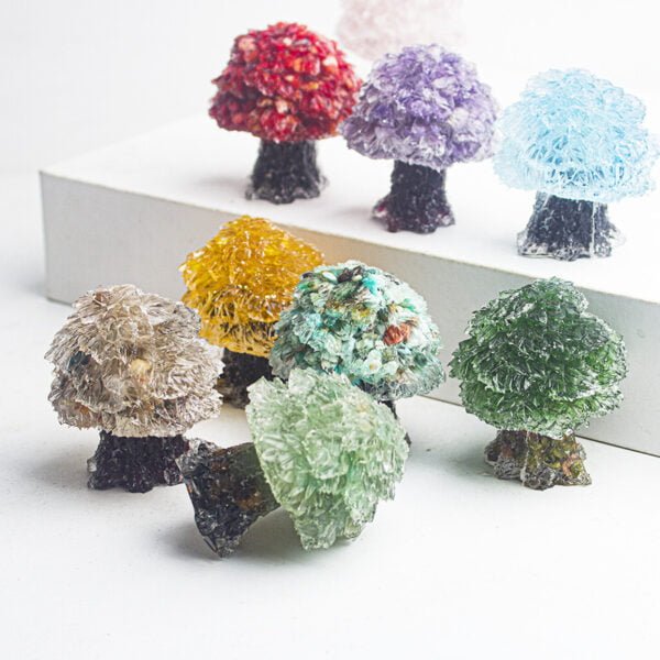 Natural Crystal Chip Tree Home/Office Desk Decoration