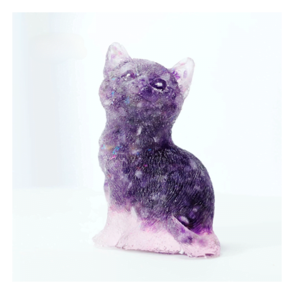 Natural Crystal Chip Lovely Cat Ornament - Image 4