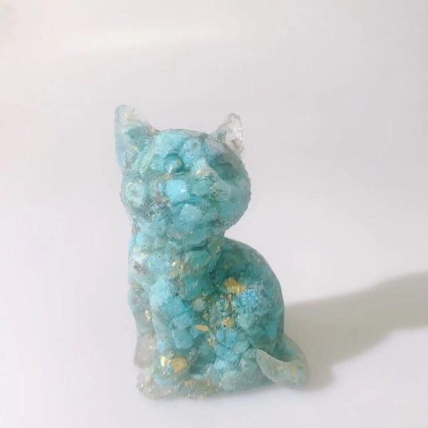 Natural Crystal Chip Lovely Cat Ornament - Image 5