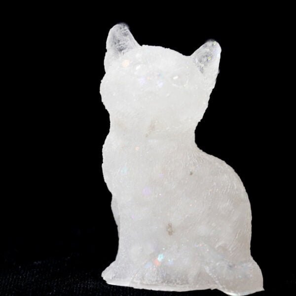 Natural Crystal Chip Lovely Cat Ornament - Image 7