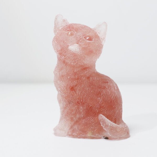 Natural Crystal Chip Lovely Cat Ornament - Image 11