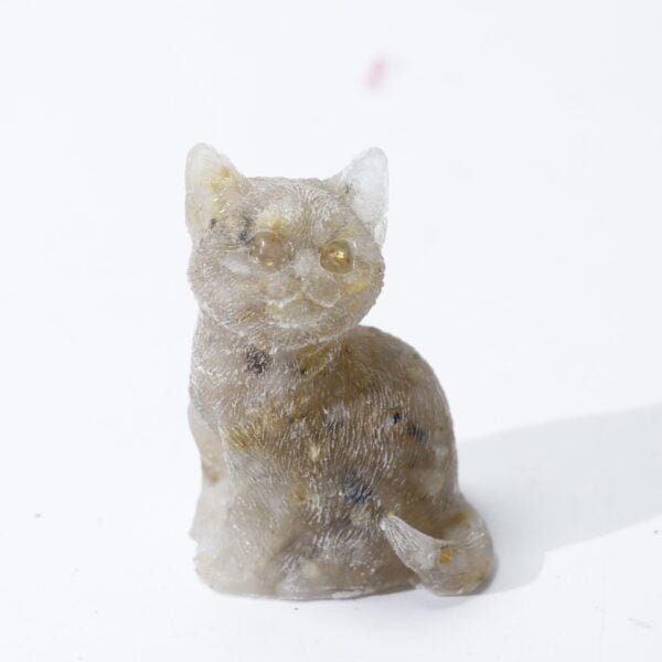 Natural Crystal Chip Lovely Cat Ornament - Image 16