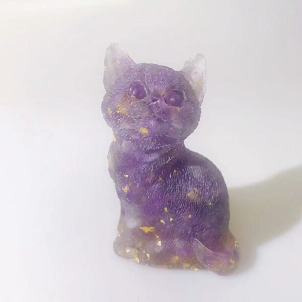 Natural Crystal Chip Lovely Cat Ornament - Image 17