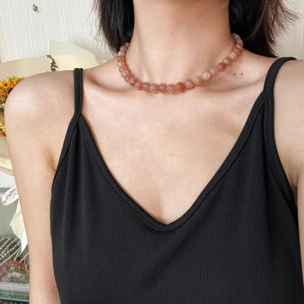 Natural Sunstone Clavicle Chain - Image 9