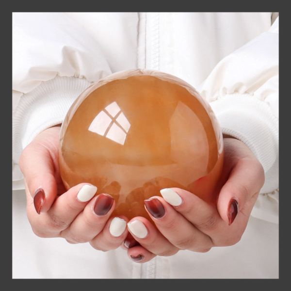 Citrine Crystal Ball Ornament - Image 2