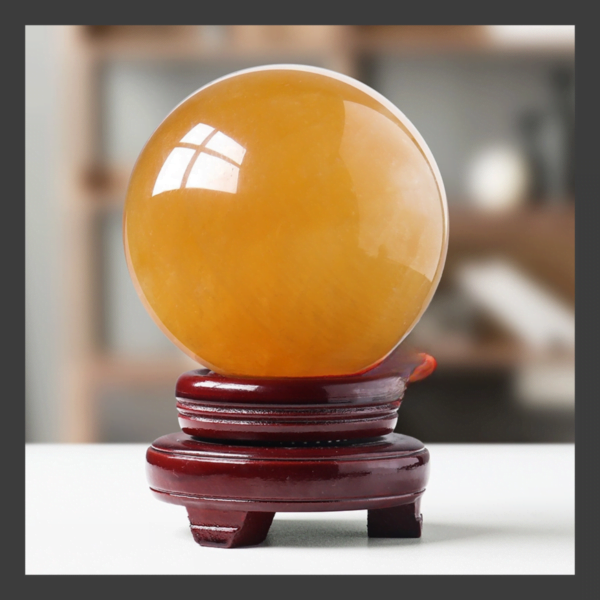 Citrine Crystal Ball Ornament - Image 5