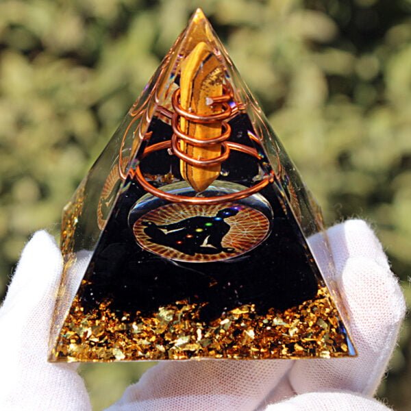 Tiger's Eye and Obsidian Pyramid