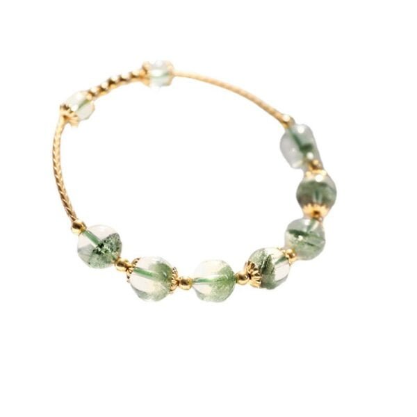 Natural Green Phantom Crystal Bracelet - Image 3