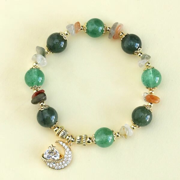 Revitalize with Green Strawberry Quartz Bracelet - AuraChiSpace