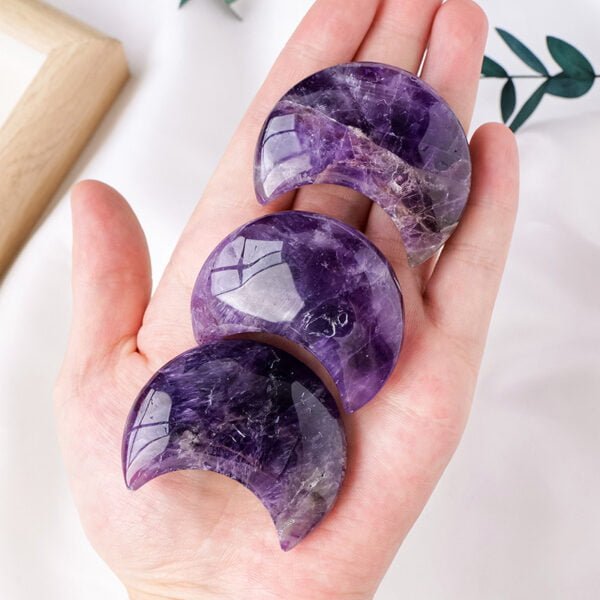 Natural Dreamy Amethyst Moon Handle Piece - Image 2