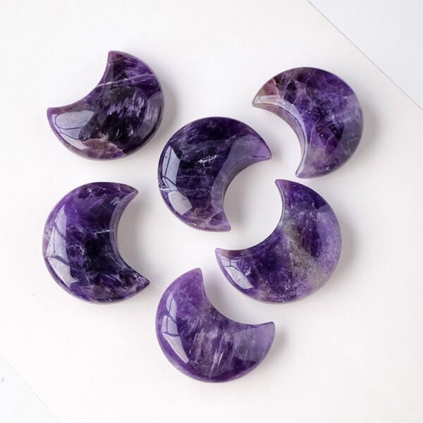 Natural Dreamy Amethyst Moon Handle Piece