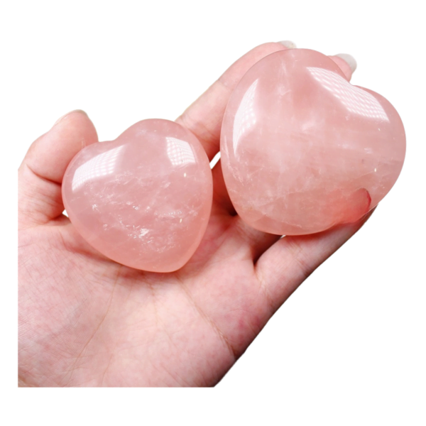 Natural Rose Quartz Heart Handle Piece - Image 3