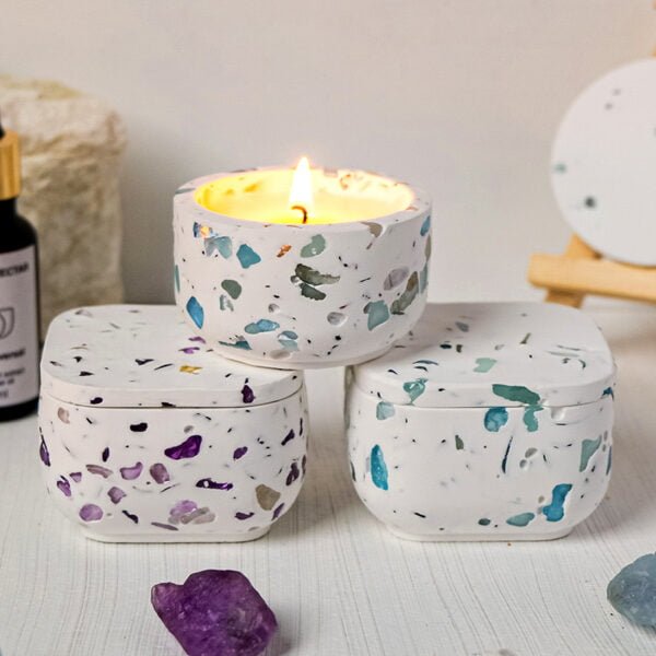 Natural Crystal Candle Holder