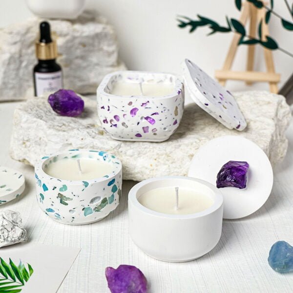 Natural Crystal Candle Holder - Image 2