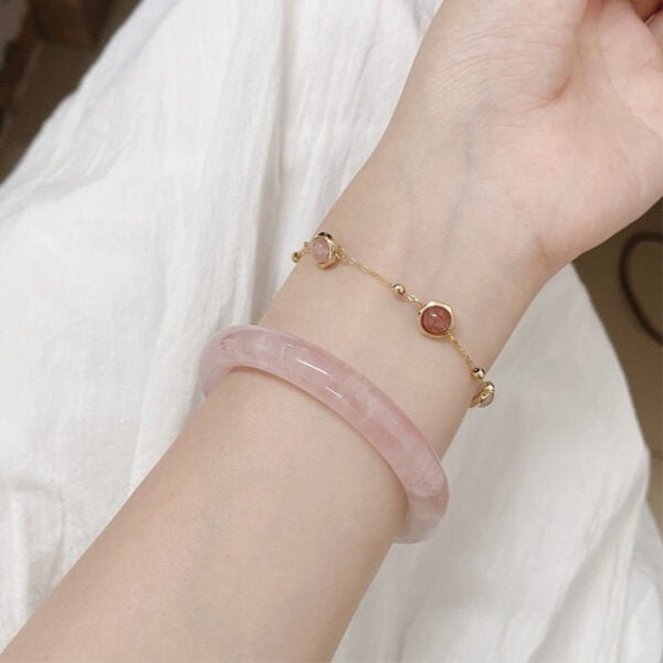 Natural Rose Quartz Bracelet - Image 3