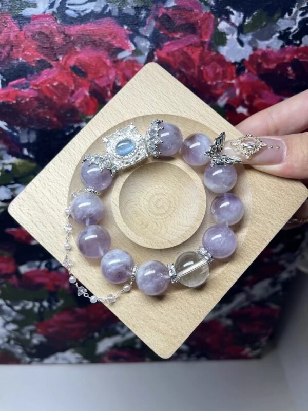 Purple Hair Quartz Bracelet - Image 5