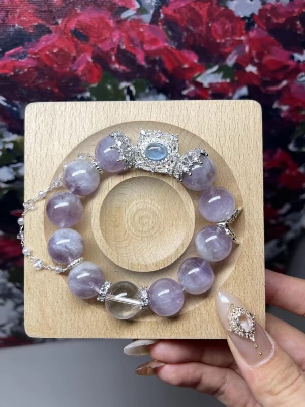 Purple Hair Quartz Bracelet - Image 6