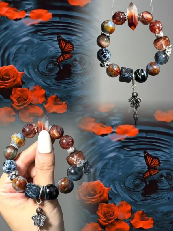 Deep Sea Rose Crystals Bracelet