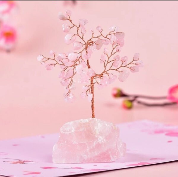 Natural Rose Quartz Sakura Tree - Image 4