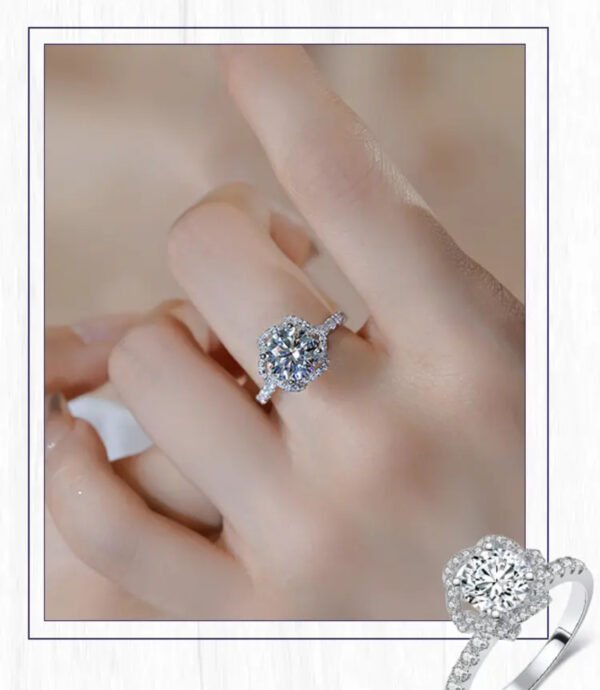 925 Silver Moissanite Ring 「Bloom」 - Image 2